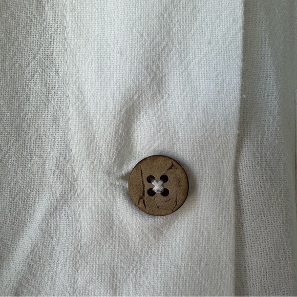 FREE PEOPLE No Plans White Button Front Romper Playsuit EUC C - Picture 4 of 12